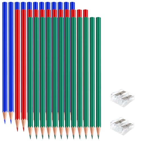 36 PCS Red Blue Green Colored Pencils, Pre-sharpened Professional Wooden Art Pencils Set for Artists Painting | Premium Drawing Sketching Supplies (Red Blue Green) - color: redbluegreen