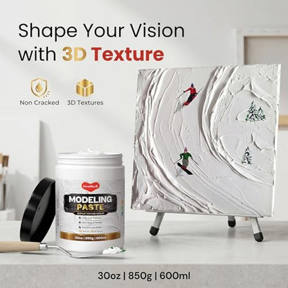 Smallbudi Modeling Paste 600 ml / 30 oz for Acrylic Painting - size: 600 ml