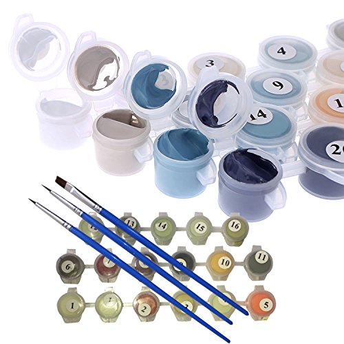 Newsight DIY Oil Painting Paintworks Paint by Number for Kids and Adults (Cute Dog) - color: Cute Dog, size: 20"Wx16"L