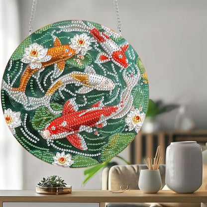 Bimkole Koi Hanging Diamond Pearl Art Kits for Adults Pendant C33 - color: Hanging-Koi