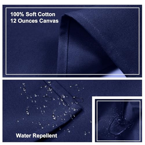 ZOMAO Chef Apron for Women Men with Large Pockets, Cotton Canvas Cross Back Waterproof Work Aprons for Kitchen Cooking Bib - color: Blue