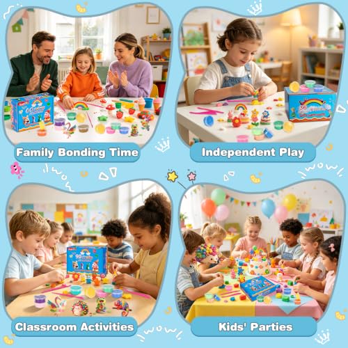 ifergoo Air Dry Clay Kit - 60 Colors Magic Foam Modeling Clay for Kids - color: 60 Colors