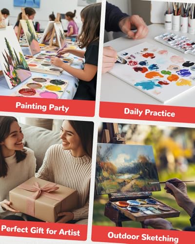 Canvas Boards 36 Pack, 9x12 Inch White Blank Painting Canvas Panels - size: 9"x12" - 36pcs