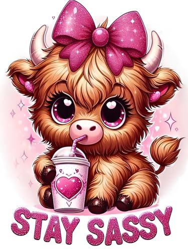 HHMATITS Cow Diamond Art Kits for Adults - Diamond Painting Kits 12x16Inch - color: Cow-1