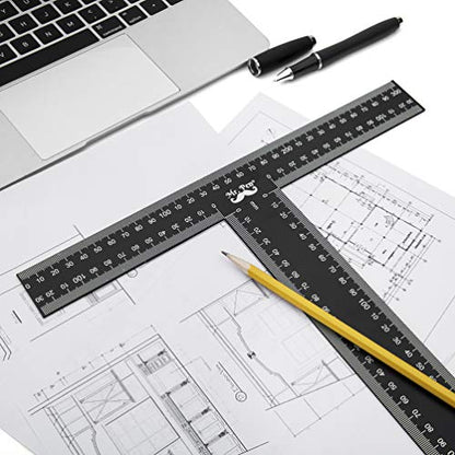 Mr. Pen - T Square, T Ruler, 45 cm, Metal, T Square Ruler, Drafting Tools | Tsquare, Truler, Architectural Triangle - size: 18 inch