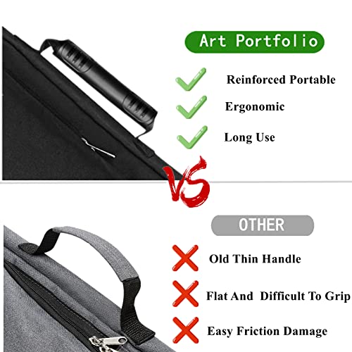 TreochtFUN Art Bags for Supplies Portfolio Case 19 X 25.5 in - color: Dark Black