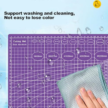 A5 Cutting Mat, Self Healing Sewing Mat, Craft Mat Double Sided 3-Ply Craft Cutting Board for Sewing Crafts Leather Fabric Scrapbooking Project Art Supplies, 8.6“ x 5.9”, Green - color: Green