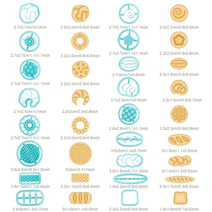 ORIGACH 17 Pcs Bread Polymer Clay Cutters Set | Bread Polymer Clay Cutter for Earring Making Bakery Bread Clay Cutters for Jewelry Making - style: Bread