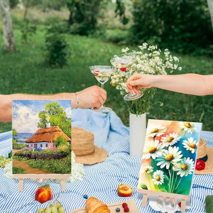 Sherr 12 Pcs Pre Drawn Canvas for Adults,Mixed Styles,8 x 10 Inch - size: 8 x 10 Inch, style: Mixed Styles