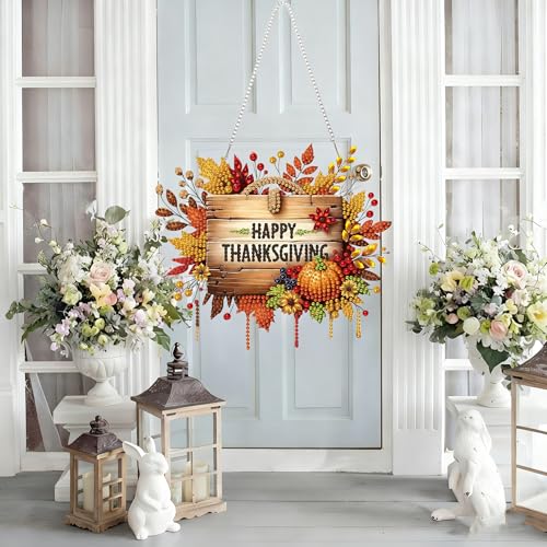 Fall Diamond Art Kits for Adults Thanksgiving Pumpkins - color: Dp04129