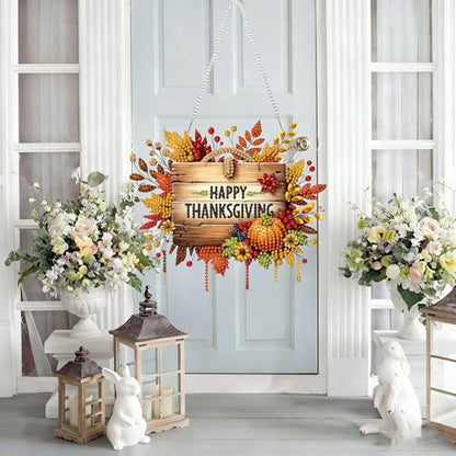Fall Diamond Art Kits for Adults Thanksgiving Pumpkins - color: Dp04129