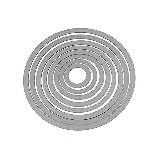 8PCS Circle Cutting Dies Handmade DIY Paper Cards Album Decoration Stencils Template Embossing for Card Scrapbooking Craft (Round) - style: Circle