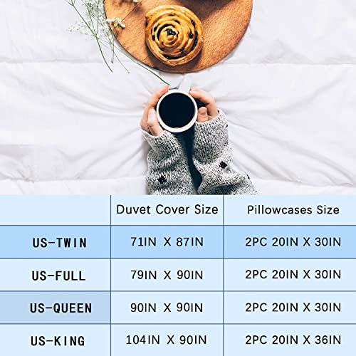 AILONEN Blue Gold Tree of Life Duvet Cover Set King,Sun and Moon Boho Bedding Set,3 Pieces Plant Tree Quilt Cover with 2 Pillowcases - color: S-tree of Life29, size: King
