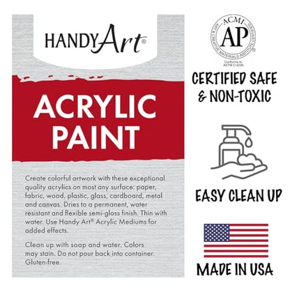 Handy Art Student Acrylic Paint, Burnt Umber, 32 oz Bottle, Semi-Gloss - color: Burnt Umber, size: 32 Fl Oz
