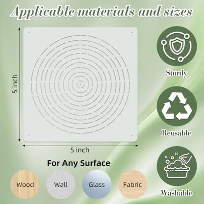 Texture Stencils for Crafts Reusable 16Pcs Stencils(5X5 Inch) - color: Texture 16