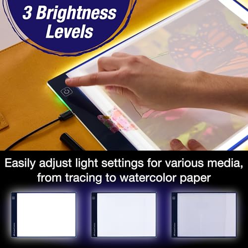 Faber-Castell LED Light Tracing Board: Adjustable Light Up Drawing Board, LED Drawing Pad, Tracing Light Box, Back to School Art Supplies for Artists, Hobbyists & Adults