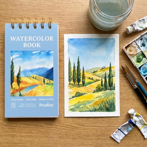 2 Pack Watercolor Paper Pads, 3.5 x 5.5 in, 35 Sheets, 140 Lb Cold Press - size: 2 Pack/3.5x5.5 Inch
