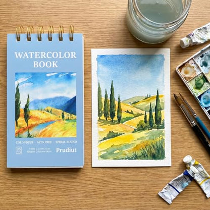 2 Pack Watercolor Paper Pads, 3.5 x 5.5 in, 35 Sheets, 140 Lb Cold Press - size: 2 Pack/3.5x5.5 Inch