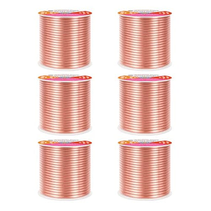 Mandala Crafts 12 Gauge Rose Gold Tone Combo Anodized Aluminum Craft Wire - color: Rose Gold Tone Combo, size: 12 Gauge 46X6 Feet