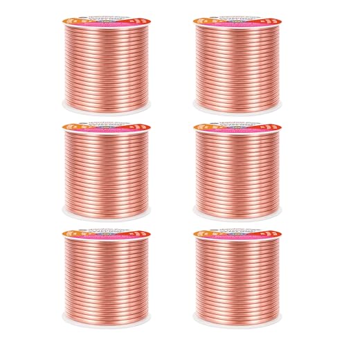 Mandala Crafts 12 Gauge Rose Gold Tone Combo Anodized Aluminum Craft Wire - color: Rose Gold Tone Combo, size: 12 Gauge 46X6 Feet