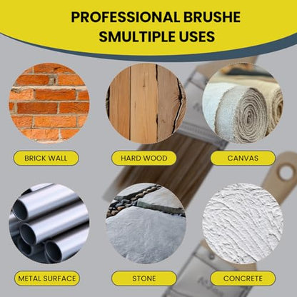 Mister Rui 3-Pack 2 Inch Angled Paint Brushes, Sash Brushes for Trim & Wall | Synthetic Edging Paint Brush Short Handle, Smooth Finish for Professional & DIY Use Cabinets & Furniture, Oil & Latex Paint - size: 3PCS, 2" Short