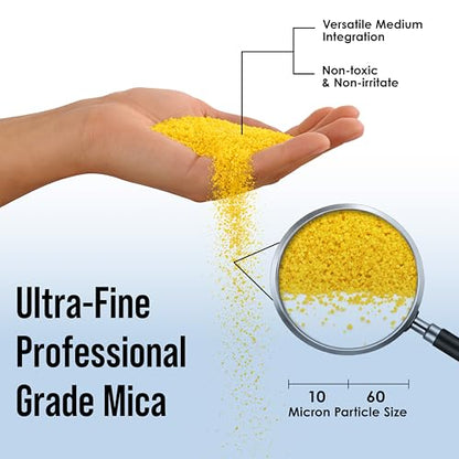 U.S. Art Supply Mica Pearl Pigment Powder Kit, 12 Deluxe 3.5oz (100g) | Jewelescent - Cosmetic Grade, Epoxy Resin Color Pigment, Mica Powder for Resin, Soap, Slime, Candle Dye, Art - style: 12 Color - Deluxe Set