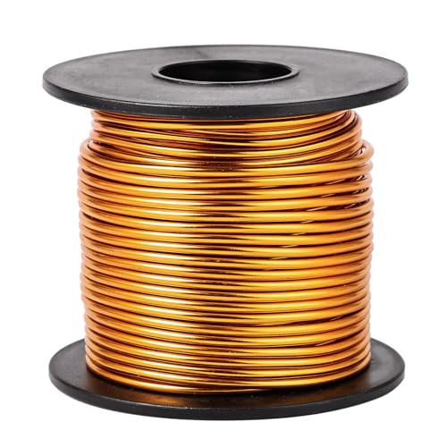 75FT 16 Gauge Bendable Dark Gold Aluminum Craft Wire for DIY Jewelry Making | 1.5mm Thick Soft Metal Sculpting Aluminum Armature Wire Roll Bulk for DIY Craft - color: Dark Gold, size: 16 Gauge