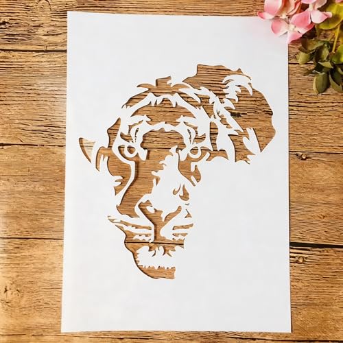 TIAMECH A4 Reusable Protected Animals Tiger Stencil for Painting - style: Tiger Africa