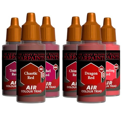 The Army Painter, Airbrush Primary Bundle Red, 2 Triads x 6 x 18 ml - color: Red