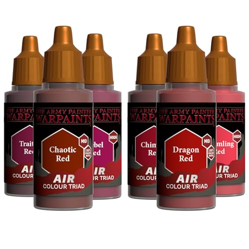 The Army Painter, Airbrush Primary Bundle Red, 2 Triads x 6 x 18 ml - color: Red