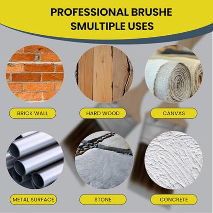 Mister Rui Angled Paint Brush 4 Pieces Set, with Paint Brush Comb Cleaner | Synthetic Paint Brush Roller Cleaner Tool 2" Short & Long Handle Paint Sash Brush for Commercial Grade Trim, Cabinet - size: 4PCS, 2" Short, 2", 2.5", Paint Comb