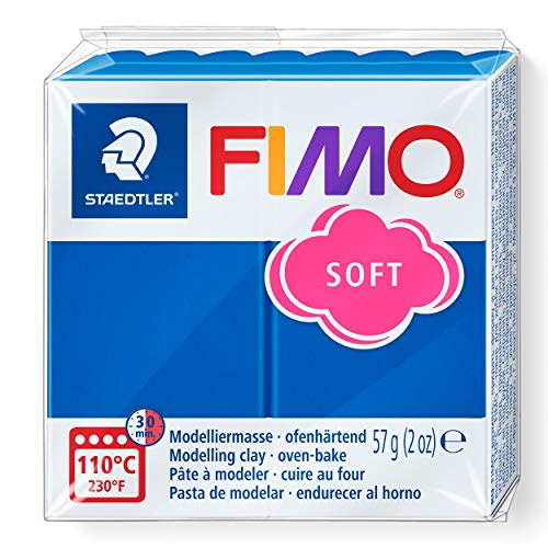 Staedtler FIMO Soft Polymer Clay - -Oven Bake Clay for Jewelry, Sculpting, Crafting, Pacific Blue 8020-37 - color: pacific blue, size: 57 g (Pack of 1)