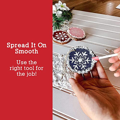 Spatty Daddy Red 6 & 12 Inch Craft Spatula Set, Glue & Paint Scraper | Spreads Glue, Mixes Paint and Scrapes Craft Supplies in Two Sizes - Crafter Stocking Stuffer Set