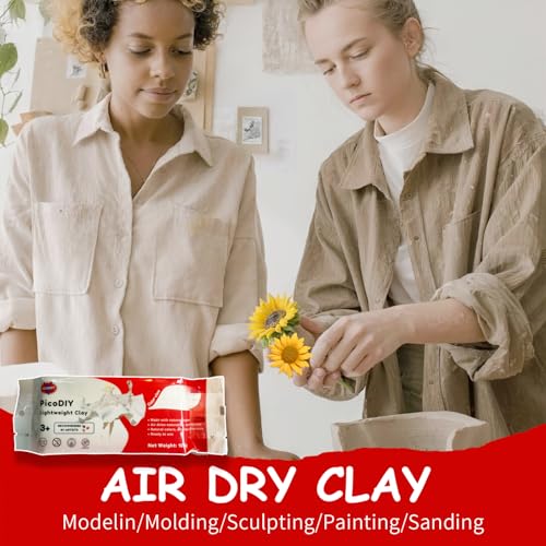 Air Dry Clay Lightweight, Flexible Modeling Clay for Adults Arts and Crafts | Professional & Moldable, Soft & No-Stick, Polymer Clay for Sculpting, Molding,Anime Figures,Making Costumes,DIY Projects - color: Skin