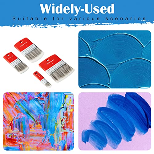 3 PCS Filbert Paddle Paint Brush Set (1 Inch,2 Inch,3Inch) | Scale Brush, Blending Paint Brush for Oil and Acrylic Paints - color: Filbert, size: 1''&2''&3''