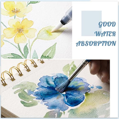 35 Sheets Watercolor Paper Pad 5.5 x 8.5 in, 140 Lb Cold Press, Spiral - size: 5.5x8.5 Inch