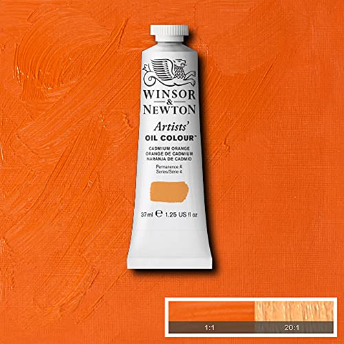 Winsor & Newton Artists' Oil Paint, 37ml Tube, Cadmium Orange - color: Cadmium Orange, style: 1.25-oz Tube