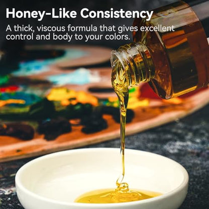PHOENIX Stand Oil - 8.5 Fl oz. / 250ml Bottle | Painting Medium Slow Drying, High Gloss Linseed Oil for Glazing - style: Stand Linseed Oil 8.5 Fl Oz.