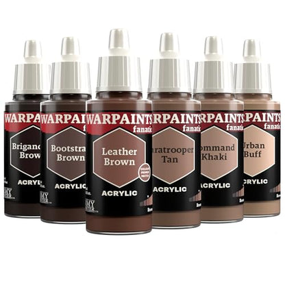 The Army Painter, Warpaints Fanatic Flexible Triad: Browns 6x18ml | Quality Acrylic Miniature Hobby Model Paint Set for Dnd & Warhammer 40K Figures - color: Flexible Triad: Browns