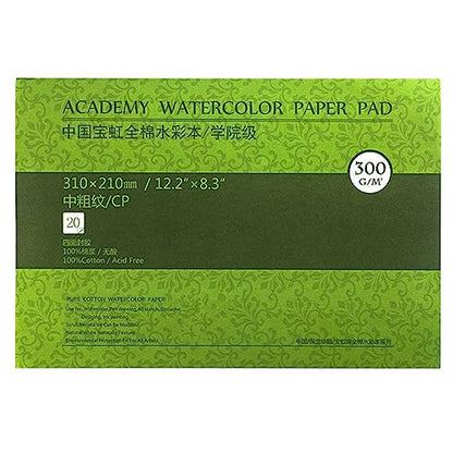 MEEDEN 8.3"X12" Watercolor Paper Block: Cold Pressed, 140lb/300gsm - color: Cold Press, size: 9×12"