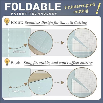 iMAT Flip Cutting Mat Note A3 Foldable Double-Sided Origami White - color: Origami White