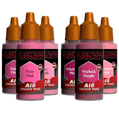 The Army Painter, Air Triads Magenta + Pink, 6 x 18 ml, airbrush | Pre-thinned Acrylic spray gun paints - Paint sprayer paint for D&D & Warhammer Miniatures - color: Magenta + Pink