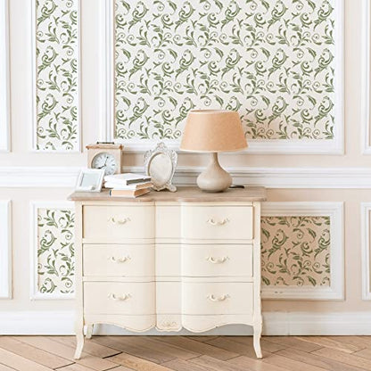 FINGERINSPIRE 9 Pcs Damask Painting Stencil with Brush 11.8x11.8inch Mandala Flower Drawing Template Flower Corner Border Pattern DIY Decoration Stencil for Painting on Wood Wall Fabric Furniture - style: Damask