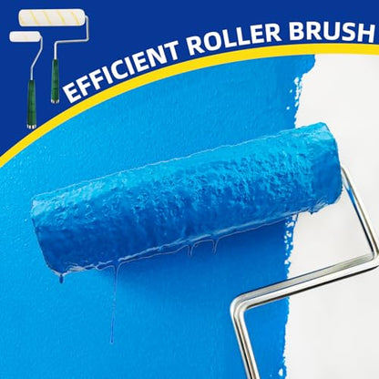 Wesquer 18-Piece Paint Roller Kit with 1.2m Extension Pole | 9" & 4" Painting Roller Set for Walls and Ceilings