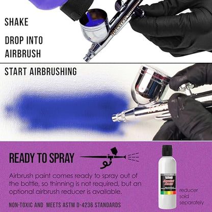U.S. Art Supply Pearlized Magenta Pearl Acrylic Special Effects Airbrush Paint - 8oz Ready to Spray Air Brush Paint for Nails, Models, Fabric - Water-Based Air Brush Painting - color: Magenta Pearl, size: 8 Fl Oz (Pack of 1)