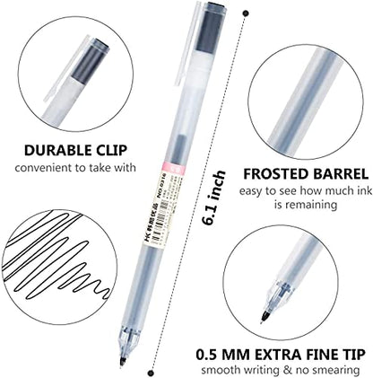 XSG Premium Gel Ink Pen Fine Point Pens Ballpoint Pen 0.5mm for Japanese Office School Stationery Supply 12 Packs - color: Multicolor