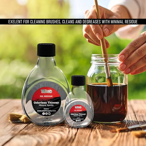 U.S. Art Supply Odorless Mineral Spirits for Cleaning 125ml - size: 4.2 Fl Oz (Pack of 1)