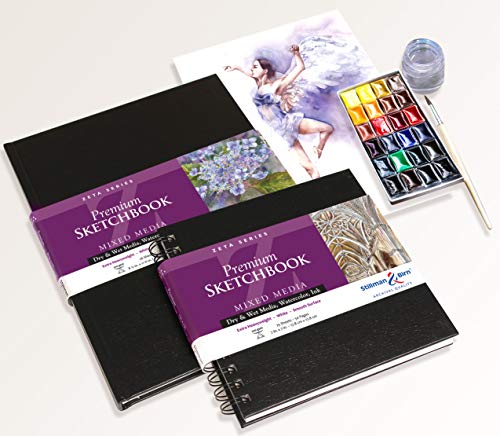 Stillman & Birn Zeta Series Wirebound Sketchbook, 9" x 12", 270 gsm (Extra Heavyweight), White Paper, Smooth Surface - size: 9" x 12" 270 gsm (Extra Heavyweight)
