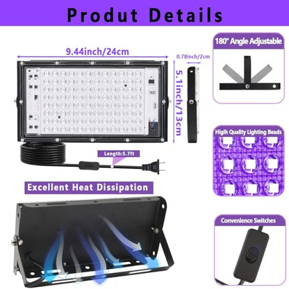 Dorhui 60W LED UV Screen Printing Exposure Light Kit with Adjustable Stand & Replacement Lamp Head, 395nm, 110V, Compatible with Diazo Photo Emulsion