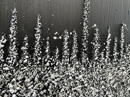 Art Hand-Painted Black and Gray Wall Art Textured Oil Paintings Modern Abstract Wall Art Home Decor 24x60 Inches - color: Yi043